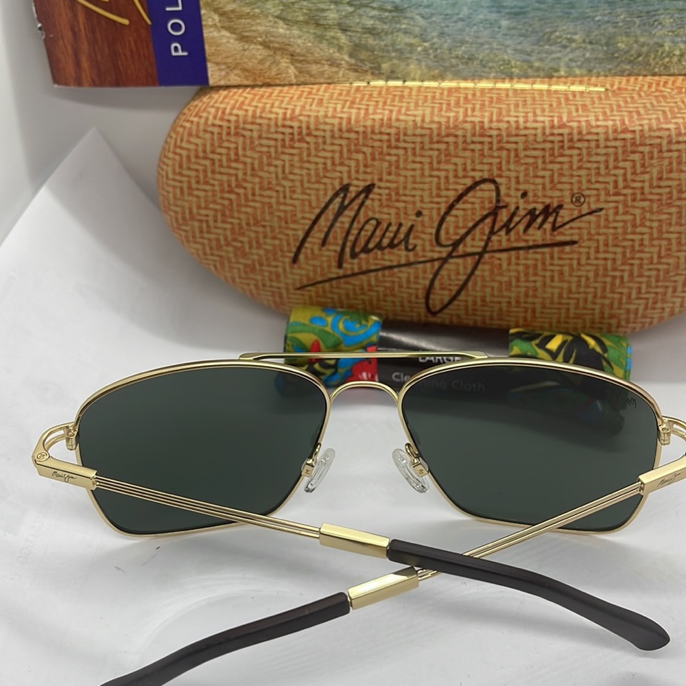 BNIB Maui Jim Polarized sunglass Gold with Green (G15) lenses - Picture 6 of 9